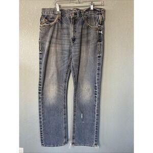 Ariat M5 Slim Gambler Stackable Straight Leg Jean Tag 36x36 *36x34* Distressed